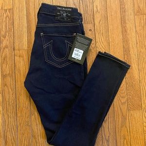 NWT True Religion Jennie Curvy High Rise Skinny Jeans 27